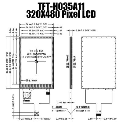 3,5 Anzeige des Zoll-320x480 TFT mit Pcap-Monitor-Sonnenlicht lesbarem Modul TFTs Lcd